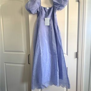 Lavender Puff Sleeve Dress
